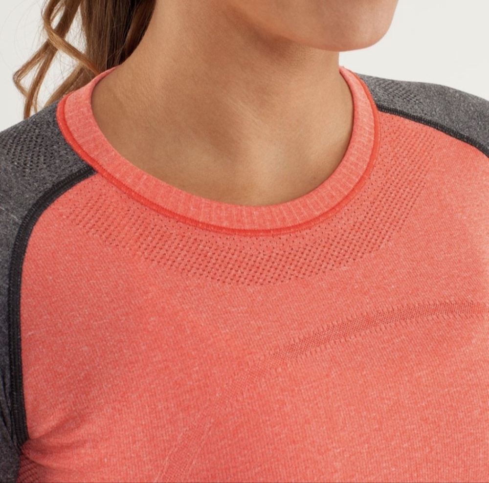 Lululemon Run: Swiftly Tech Long Sleeve Love Red / Deep Coal 8 - Picture 5 of 16